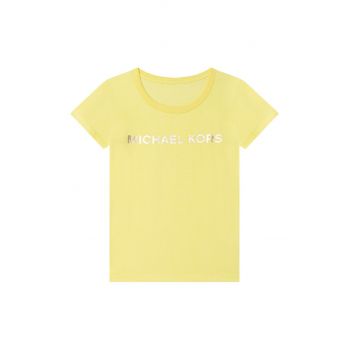 Michael Kors tricou de bumbac pentru copii culoarea galben ieftin