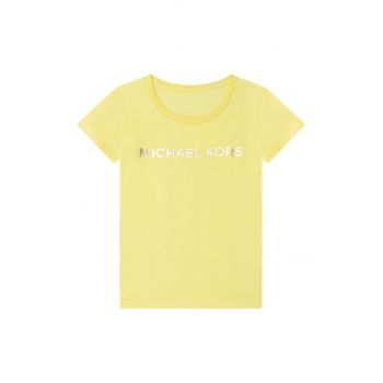 Michael Kors tricou de bumbac pentru copii culoarea galben