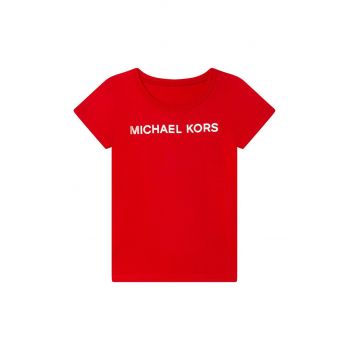 Michael Kors tricou de bumbac pentru copii culoarea rosu