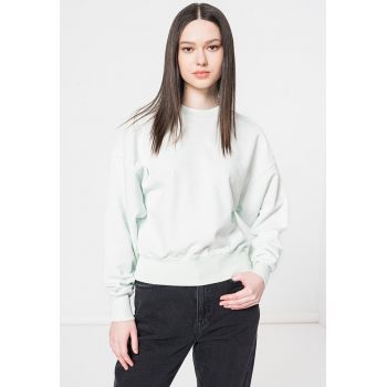 Bluza sport din bumbac cu maneci cazute