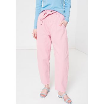 Pantaloni de bumbac cu talie ajustabila