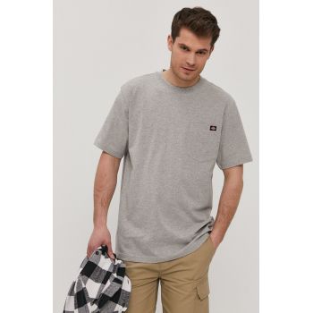 Dickies Tricou bărbați, culoarea gri, material neted