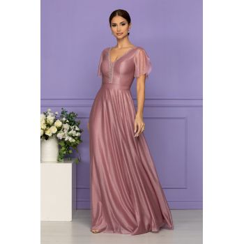 Rochie de ocazie din voal cu glitter Atlanta Rose