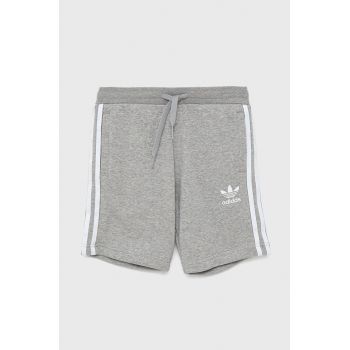 adidas Originals pantaloni scurti copii H32343 culoarea gri, melanj de firma originali