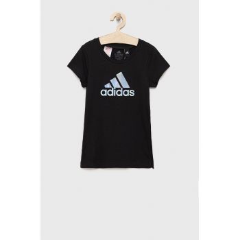 adidas Performance tricou de bumbac pentru copii HD4407 culoarea negru