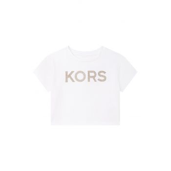 Michael Kors tricou de bumbac pentru copii culoarea alb de firma original