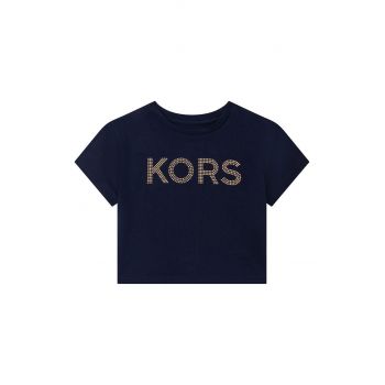 Michael Kors tricou de bumbac pentru copii culoarea albastru marin ieftin