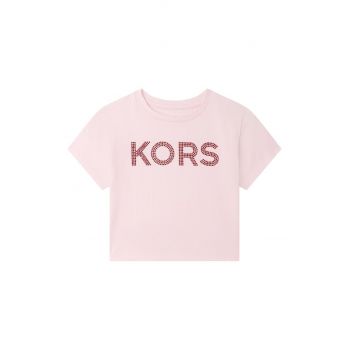 Michael Kors tricou de bumbac pentru copii culoarea roz ieftin