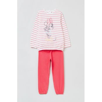 OVS pijamale de bumbac pentru copii X Disney culoarea roz, modelator