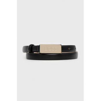 BOSS curea de piele femei, culoarea negru BOSS curea de piele femei, culoarea negru