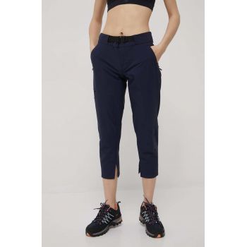 Columbia pantaloni de exterior Muir Pass Ii femei, culoarea albastru marin