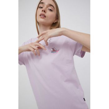 Converse tricou din bumbac culoarea violet