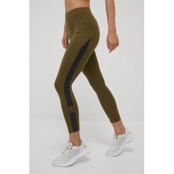 Ellesse colanti femei, culoarea verde, cu imprimeu