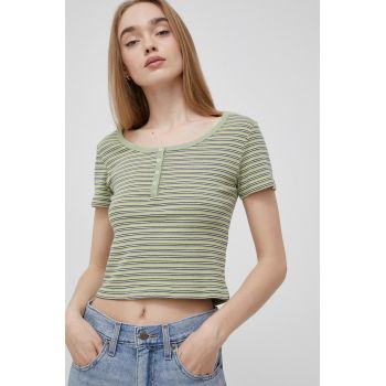 Levi's tricou din bumbac culoarea verde ieftin