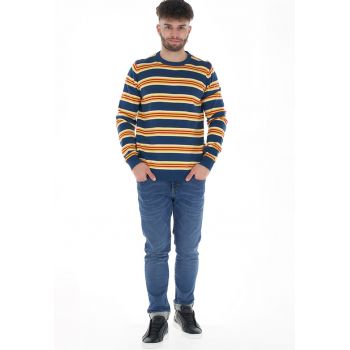 Pulover de bumbac cu model in dungi