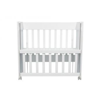 Set patut Nichiduta White Mini Cot cu laterala culisanta si Saltea cocos 90x40 cm ieftin