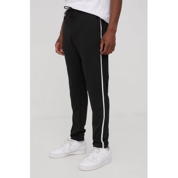 Brave Soul pantaloni barbati, culoarea negru, mulata