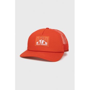 Helly Hansen șapcă culoarea roșu, cu imprimeu 67435 de firma originala