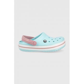 Crocs slapi copii culoarea turcoaz ieftini