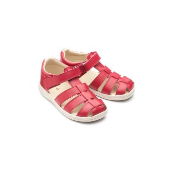 Chipmunks sandale din piele pentru copii culoarea rosu de firma originale