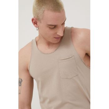 Produkt by Jack & Jones tricou din bumbac culoarea bej