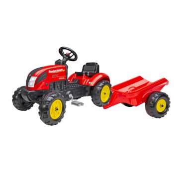 Tractor cu pedale si remorca pentru copii Falk rosu 2058L de firma originala