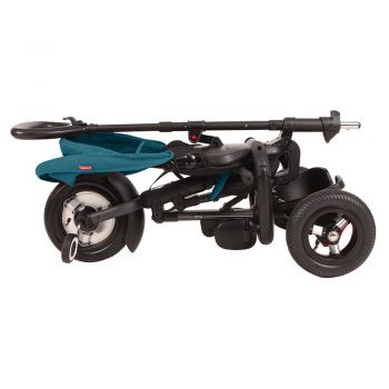 Tricicleta cu roti de cauciuc Qplay Rito Rubber Albastru Deschis ieftina