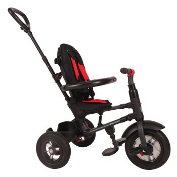 Tricicleta cu roti de cauciuc Qplay Rito Rubber Rosu ieftina