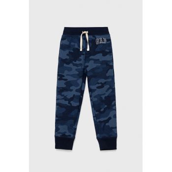 GAP pantaloni de trening pentru copii culoarea albastru marin, modelator
