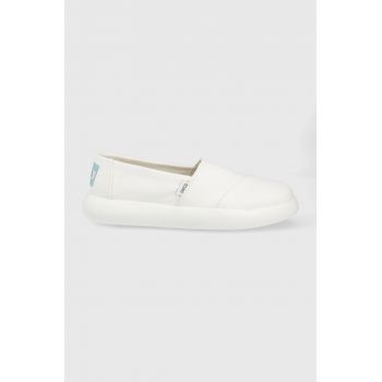 Toms espadrile Alpargata Mallow culoarea alb ieftine