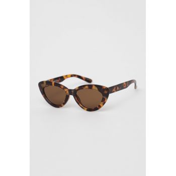 Pieces ochelari de soare femei, culoarea maro Pieces ochelari de soare femei, culoarea maro