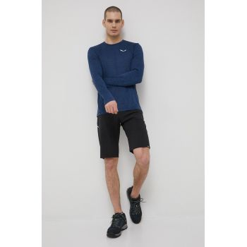 Salewa longsleeve sport Puez Melange culoarea albastru marin, melanj