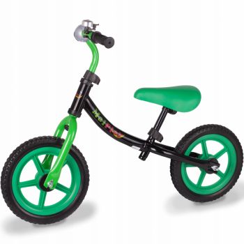 Bicicleta fara pedale 12 inch cu roti EVA Baby Driver Green Black de firma originala