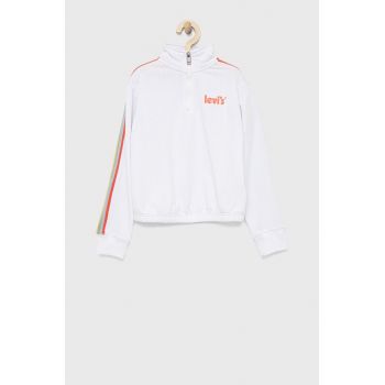 Levi's bluza copii culoarea alb, cu imprimeu