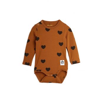 Mini Rodini body bebe culoarea maro