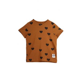 Mini Rodini tricou copii culoarea maro la reducere