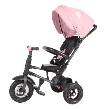 Tricicleta cu roti de cauciuc Qplay Rito Rubber Roz Tricicleta cu roti de cauciuc Qplay Rito Rubber Roz