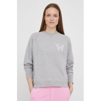 Woolrich bluza femei, culoarea gri, cu imprimeu