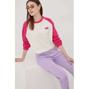 Fila bluza femei, culoarea alb, neted ieftin