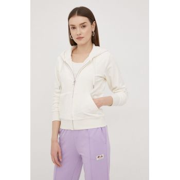 Juicy Couture bluza femei, culoarea bej, neted