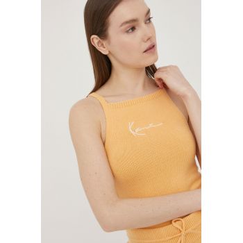 Karl Kani top femei, culoarea portocaliu de firma original