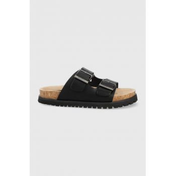 Pepe Jeans papuci Urban Sandal Smart Cork barbati, culoarea negru