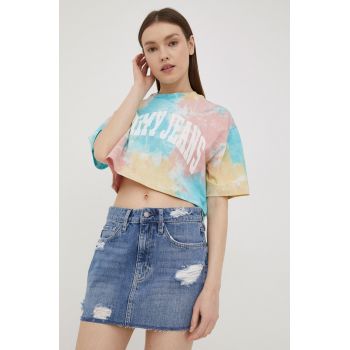 Superdry fustă din denim mini, dreaptă