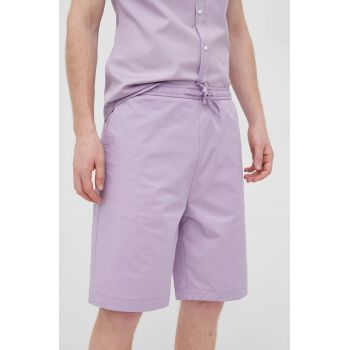 HUGO pantaloni scurti barbati, culoarea violet