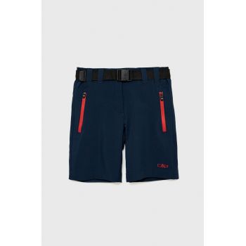 CMP pantaloni scurti copii culoarea albastru marin, neted