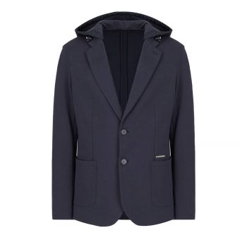 Hooded Double Face Blazer L