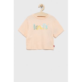 Levi's tricou de bumbac pentru copii culoarea roz ieftin