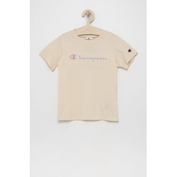 Champion tricou de bumbac pentru copii 404336 culoarea bej