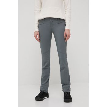 Columbia pantaloni outdoor femei, culoarea gri