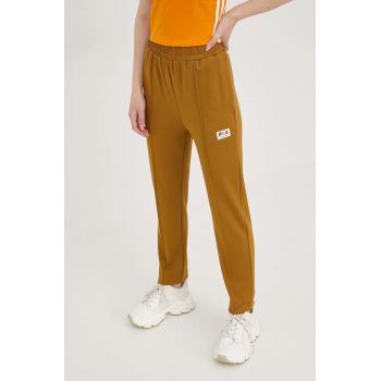 Fila pantaloni de trening femei, culoarea maro,